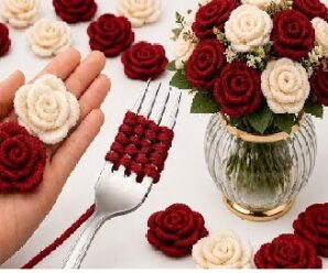 tutorial para tejer rosas paso a paso