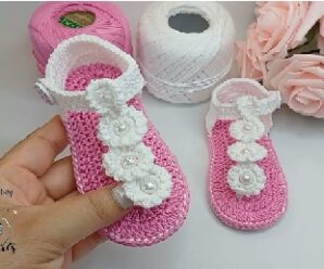 Como tejer hermosas sandalias de niña