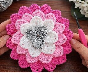 Como tejer hermosa flor paso a paso