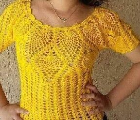 Como tejer bella blusa de crochet