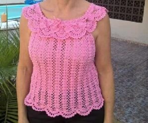 Aprende a tejer hermosa blusa crochet